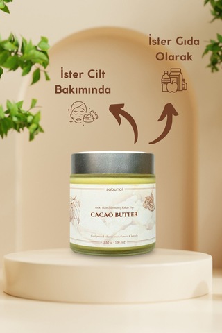 Sabunal Kakao Yağı - Soğuk Sıkım Ham İşlenmemiş Raw Virgin Cacao Butter 100 G