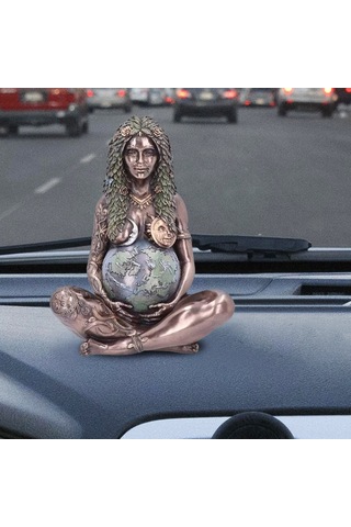 Singree Gaia Tanrıçesi Betimsel Heykel, Reçine Materyal, 3d Relief, Antik Yunan Mitolojisi, Ev Dekorasyonu Süsü Kahverengi