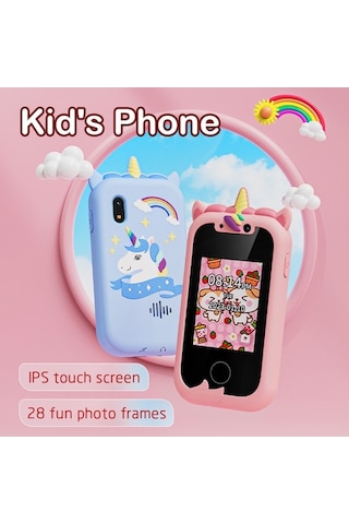 Novahub Çocuk Telefonu, 3-12 Yaş Arası Kız/erkek İçin Dokunmatik Oyuncak Telefon Pembe