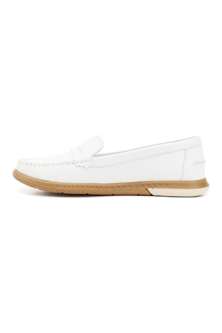 Gönderi(R) Gönderi R Beyaz Rok Hakiki Deri Comfort Loafer Beyaz