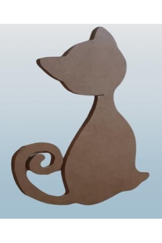 Hobi Adn Dekoratif Pano Kedi Cnc Kesim Ahşap Ham Mdf Model El Yapım