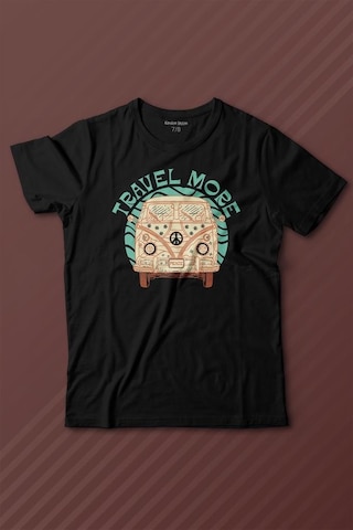 Kendim Seçtim Travel More Woswos Retro Hippi 60s 70s Baskılı Tişört Çocuk T-shirt 001
