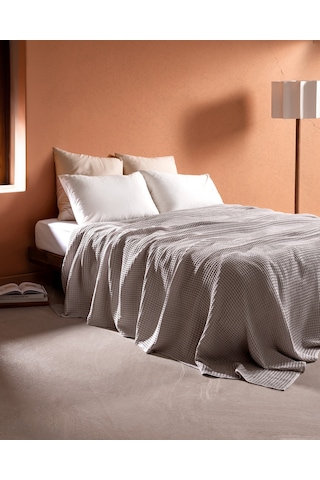 Avril Çift Kişilik Pamuklu Ecocell Düz Pike - Soft Mürdüm 8684427043424 Çok Renkli