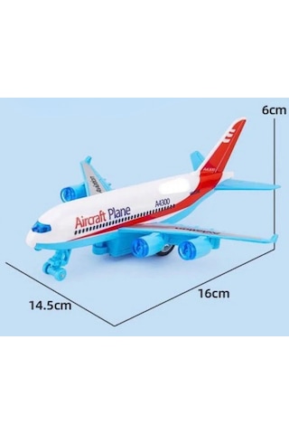 16 Cm Friksiyonlu Sivil Yolcu Hava Aracı Replikası - Mini Yolcu Hava Taşıtı Modeli, Öğretici Çocuk Maketi