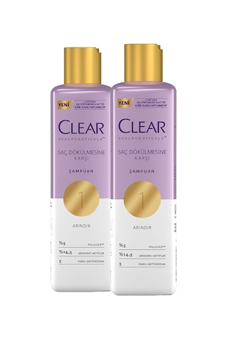 Clear Scalpceuticals Saç Bakım Şampuanı Saç Dökülmesine Karşı 300 Ml X2