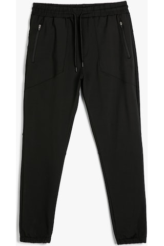 Koton Jogger Eşofman Altı Beli Bağcıklı Fermuar Cepli Siyah 4sam40045nk 4SAM40045NK999 Siyah
