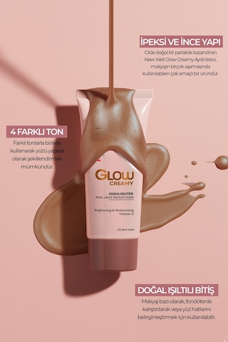New Well Glow Creamy Highlighter Doğal Işıltılı Krem Aydınlatıcı 04 Sandstone