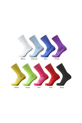 Suofeng "3 Çift Altıgen Noktalı Kaydırmaz Futbol Çorapları - Nefes Alabilir Ve Ter Emici" Pembe