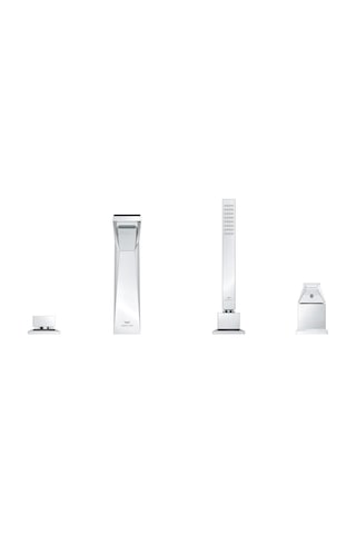Grohe Allure Brilliant 29527000 4 Delikli Küvet Bataryası Gümüş