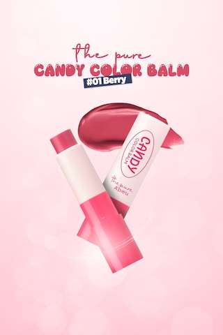 Dudakları Nemlendiren Parlak Bitişli Renkli Dudak Balmı A'pıeu The Pure Candy Color Balm No.01 Berry