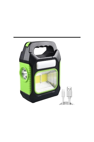 Şarjlı Ve Güneş Enerjili Kamp Feneri El Feneri Yüksek Işıklı Kamp El Feneri 3w+1w+12w Avcı Feneri