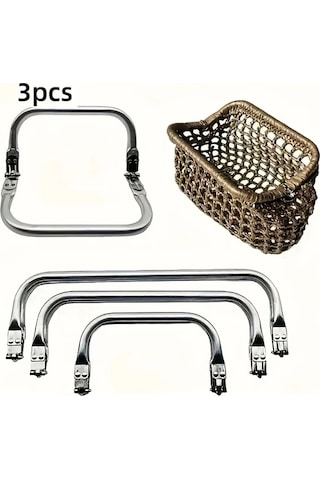 Fochsia 6.3 X 3.54 Inç 3 Adet Çok Amaçlı Kare Alüminyum Bükmeli Çanta Klipsi Siyah Sağlam Metal Yüzey El Yapımı