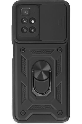 Nihcase Xiaomi Redmi 10 2022 Kılıf Magnetik Standlı Kamera Korumalı Slide Sürgülü Cover Kapak