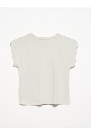 3504 Bisiklet Yaka Penye T-Shırt-Gri