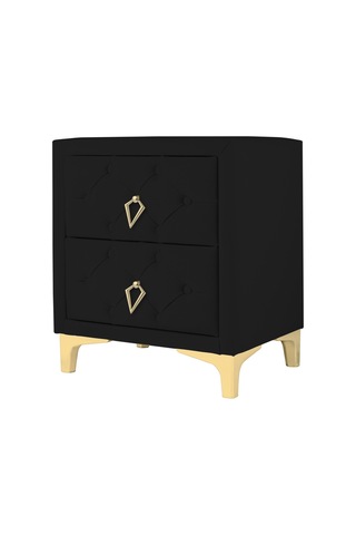 Ruby 2 Çekmeceli Komodin-gold Model Kapitoneli Yatak Odası Iki Çekmeceli Komodin&şifonyer Modelleri Siyah