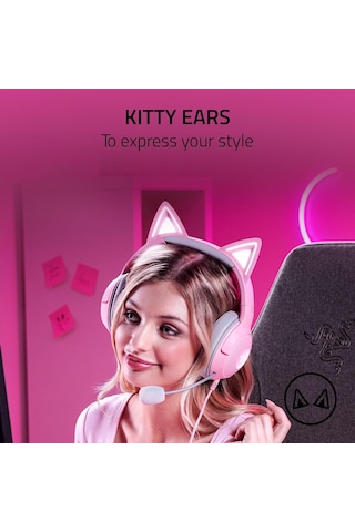 Razer Kraken Kitty V2 - Kablolu Rgb Kulaklık Kedi Kulaklı Reakti