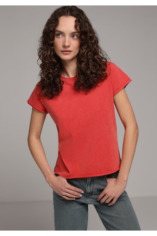 Colin's Colins Regular Fit Yuvarlak Yaka Düz Kadın Kirmizi Kısa Kol Tişört Cl1081966 Q1.v1 Red Kırmızı