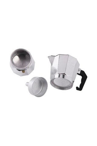 Nurgaz Campout Espresso Mocha Pot 9 Bardak Gri