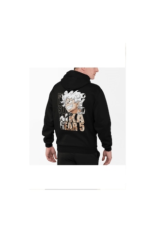 Luffy Gear 5 Nika Ön-arka Baskılı Kapşonlu Sweatshirt