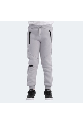 Slazenger LAMYA Çocuk Fermuar Cepli Taş Gri Eşofman Altı