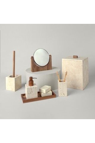 Linens Marble 7x7x11 Cm Diş Fırçalık Çok Renkli