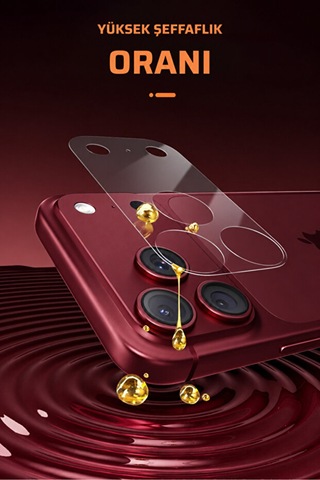 Guztech İphone 18 Pro Uyumlu 2 Adet Çizilme Karşıtı Nano Kamera Lens Koruyucu Esnek Şeffaf Kaplama Hd Koruma Şeffaf