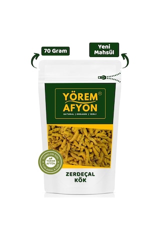 Yörem Afyon Dostu Keskin Tat Kök Zerdeçal, Safran Kökü, Zerdeçöp 70gr.