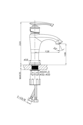 Fontana FM-1111 Krom Lavabo Bataryası