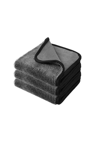 Newmix Premium 600 Gsm Çift Taraflı Twisted Bez Siyah