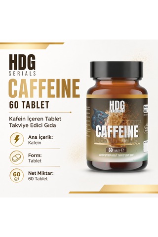 Hdg Serials Caffeine 120 Mg 60 Tablet Kafein İçeren Takviye Edici Gıda Aromasız