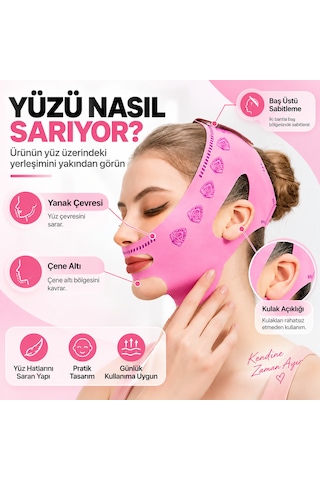 Yüz Korsesi Çene Ve Gıdı Bandı Ayarlanabilir Yüz Bakım Korsesi