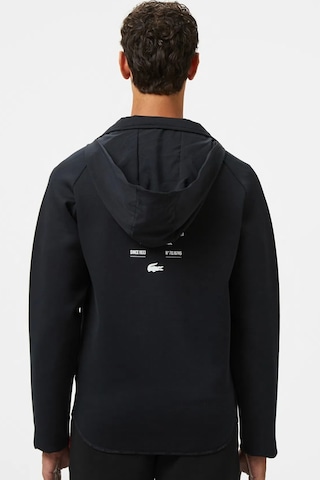 Lacoste Men's Full Zip Hoodie Sweatshirt Erkek Kapüşonlu Tam Fermuar Sweatshirt Siyah Siyah