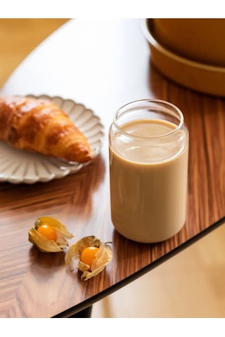 Roomi 400 Ml Kavanoz Şeklinde Cam Bardak 127535194 Beyaz