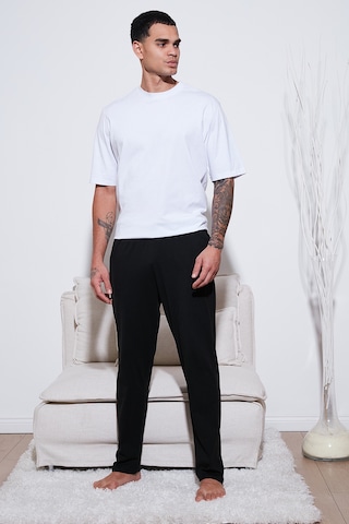 Buratti Pamuklu Regular Fit Normal Bel Düz Paça Cepli Erkek Pijama Altı 6574003 Siyah