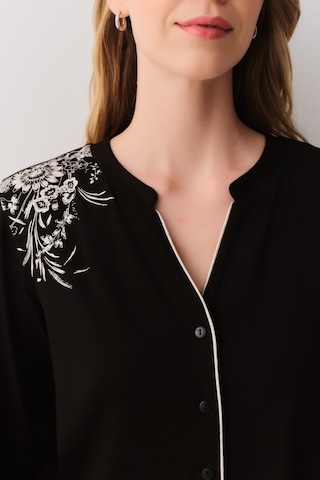 Suwen Efruz Maskülen Pijama Takımı Sh26208660b012 Siyah