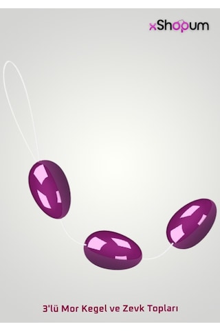 xShopum 3\'lü Mor Kegel Ve Zevk Topları