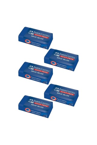 Sınav Silgisi Mavi Silgi Orta Boy 5 Adet Faber Silgi Sınav Yumuşak Silgi Kaliteli Orjinal Okul Öğrenci