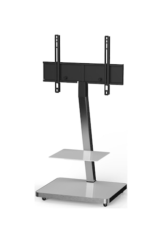 Sonorous Pl 2710 Wht-Slv-W Tekerlekli 40''- 65'' Tv LED LCD Televizyon Sunum Sehpası ( Beyaz Gümüş )