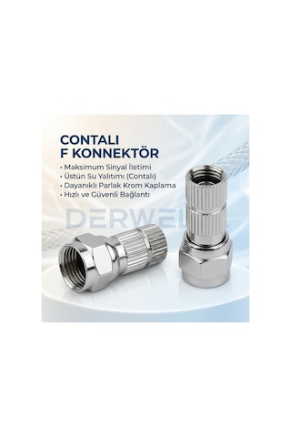 1 Adet Contalı F Konnektör Rg6 U4 U6 Coaxial Uydu Kablosu Ucu Fişi Çanak Anten Lnb Dağıtıcı Multiswitch Uyumlu Yüksek İletkenlik Paslanmaz Sinyal Güçlendirici Metal Jak Tv Bağlantı Soket Aparatı