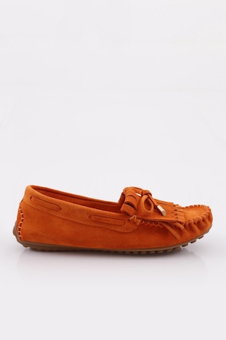Dgn K118 Kadin Püskül Detayli Loafer Ayakkabi K118-1774-R6022 Turuncu