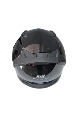 Mts Pro 801 Güneş Gözlüklü Motosiklet Kaskı Parlak Siyah