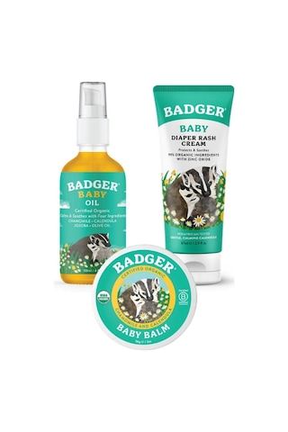 Badger Bebek Yağı + Badger Bebek Kremi + Badger Pişik Kremi