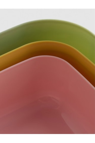 Primark Home Pastel Renkli 3'lü Saklama Kabı Çok Renkli