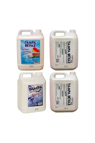Tampa Beyaz Sabun Parfümlü Yüzey Temizleyici + Çamaşır Yumuşatıcı + Sıvı Sabun 4 x 5 L