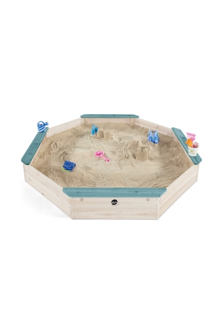 Plum Dev Ahşap Kum Havuzu - Turkuaz Çok Renkli