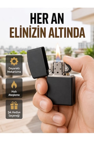 Mey İthalat Metal Gövdeli Tasarım Çakmak Mat Yüzeyli Ve Ergonomik Tutma Özellikli Ahşap