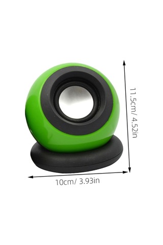 1 Çift Yeşil Mini Multimedya Hoparlörleri, Stereo Ses Ve Ses Kontrolü İle Dizüstü Bilgisayarlar İçin 3.5mm Bilgisayar Hoparlörleri