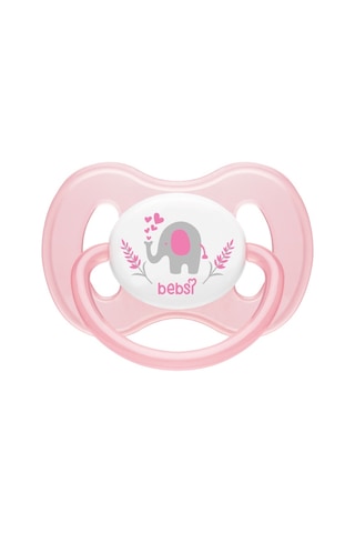Bebsi Emzik Ortodontik Damaklı Kelebek No:1 Pembe-Yeşil (2 Li PK) Pembe