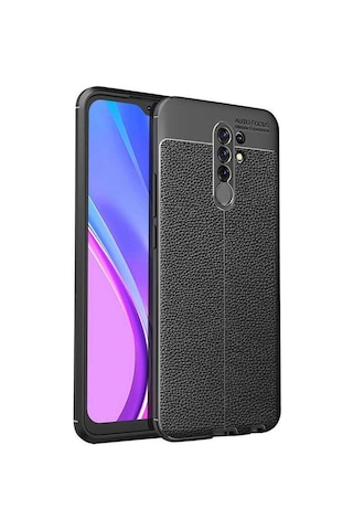 Xiaomi Redmi 9 Kılıf Zore Niss Deri Desenli Silikon Kılıf