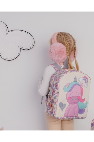 Unicorn Temalı M Boy Su Geçirmez Çocuk Çantası İlkokul, Anaokulu